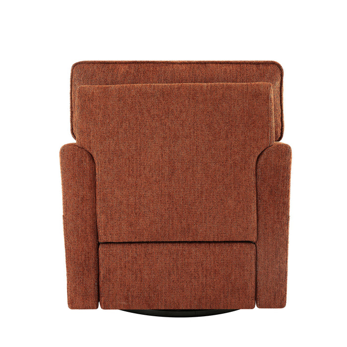 360° Swivel Accent Barrel Armchair With Side Pockets, Compact Design