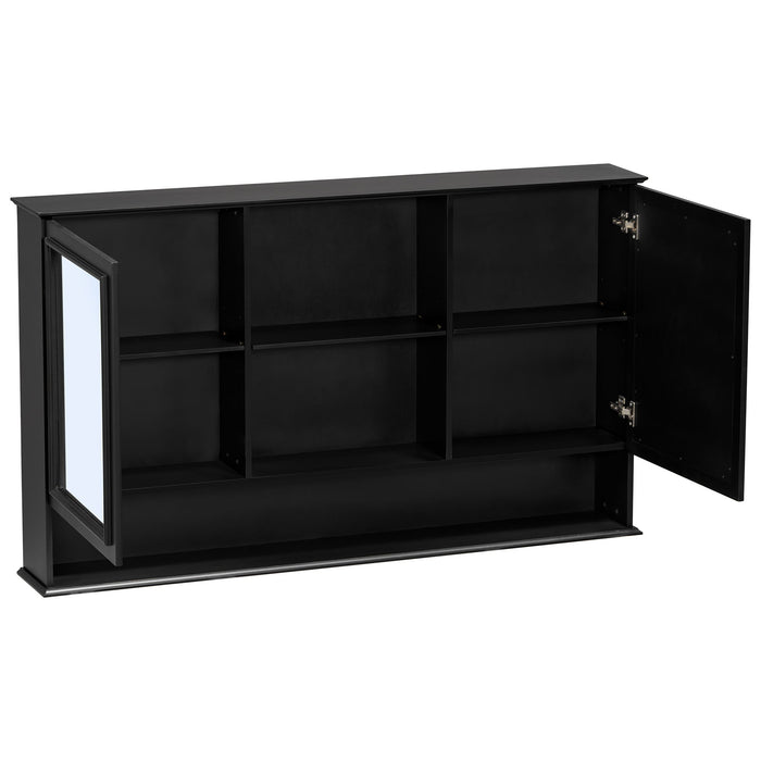 Double Sink Bathroom Vanity Set With Wall Mount Mirror Cabinet