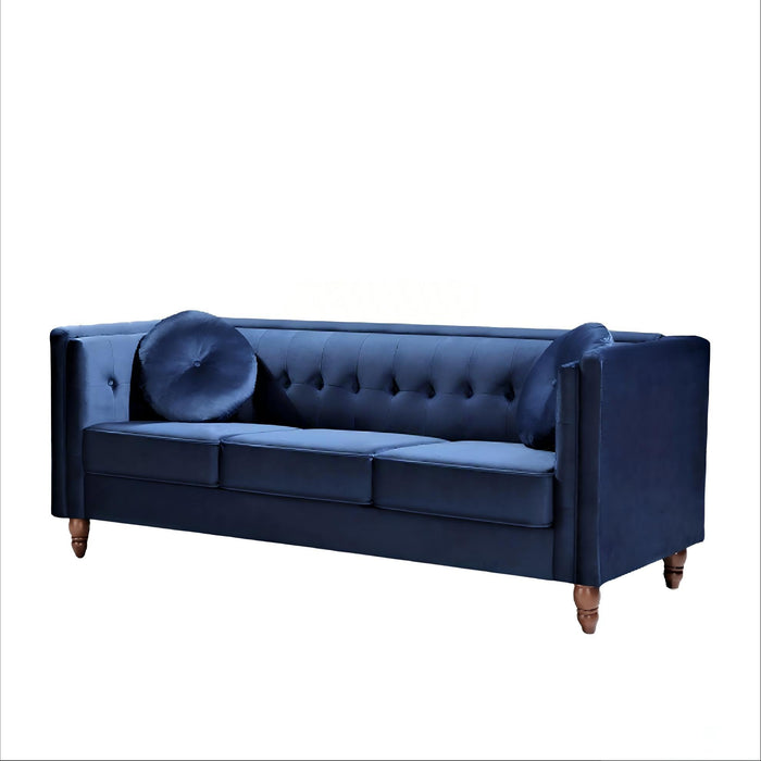 Chesterfield Sofa With Square Arms For Living Room