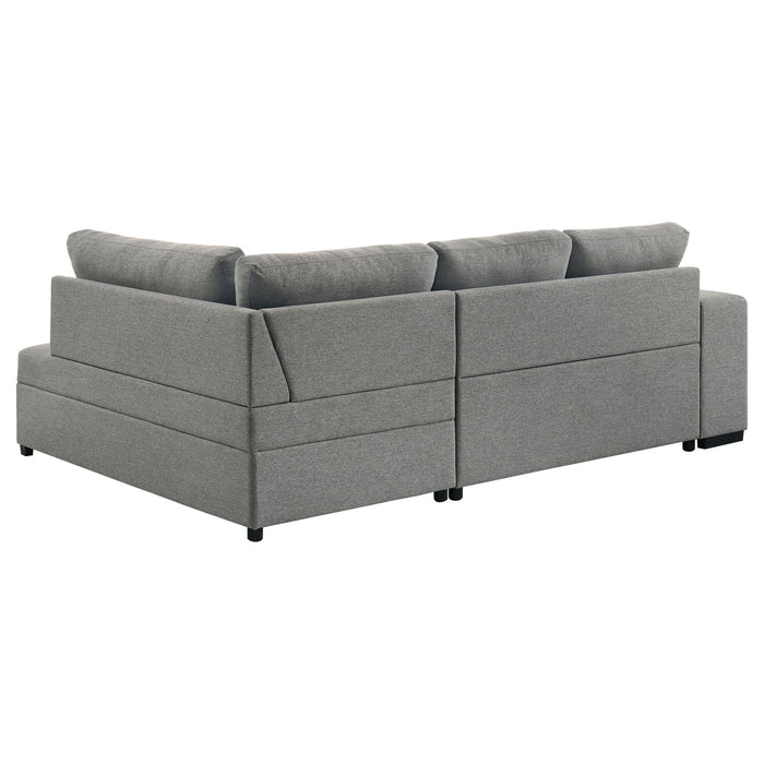 Atkinson - Sleeper Sectional Sofa With Lift Top Chaise - Gray