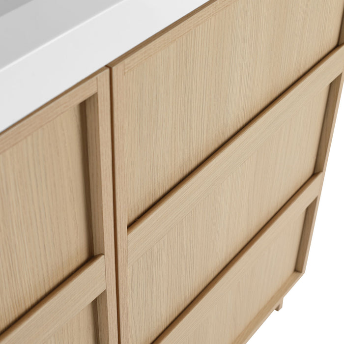 Freestanding Bathroom Vanity With Sink & 2 Soft Close Cabinet Doors