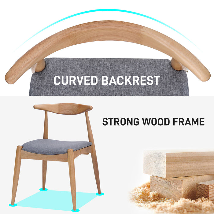 Elegant Dining Chairs With Ergonomic Backrest & Comfort Cushions (Set of 2)