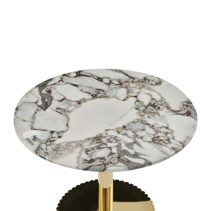 End Table For Living Rooms - Gold / White