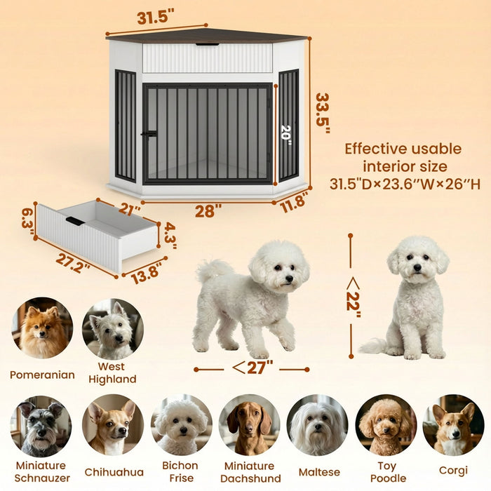 Corner Dog Crate