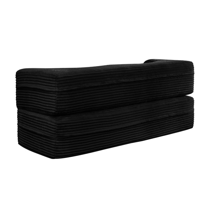 Floor Convertible Sleeper Sofa Bed With 2 Pillows