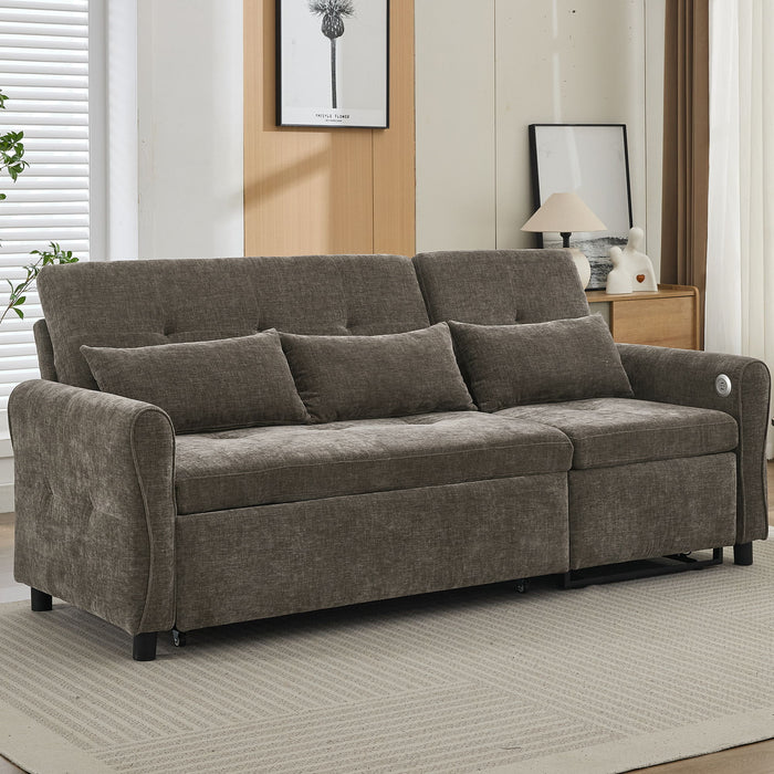 3 Seater Sofa Bed And Reversible Recliner