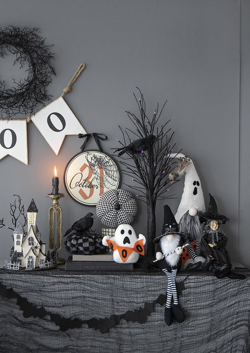 Pumpkin Decor For Holiday Halloween Decoration - Black / White
