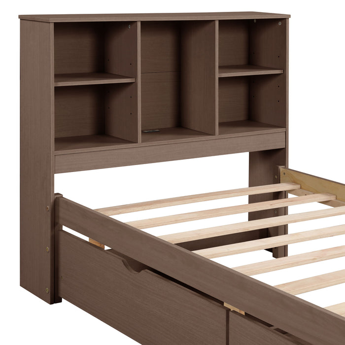 Bed Frame With Built In USB Port And 2 Drawers