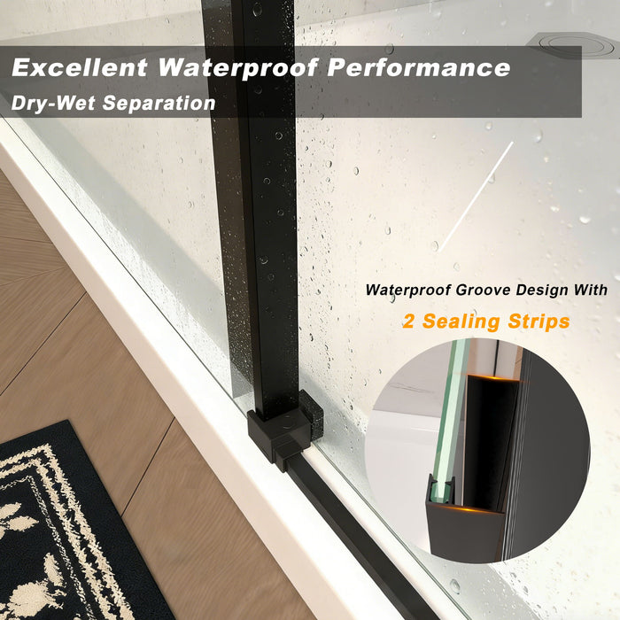 Frameless Single Sliding Shower Door