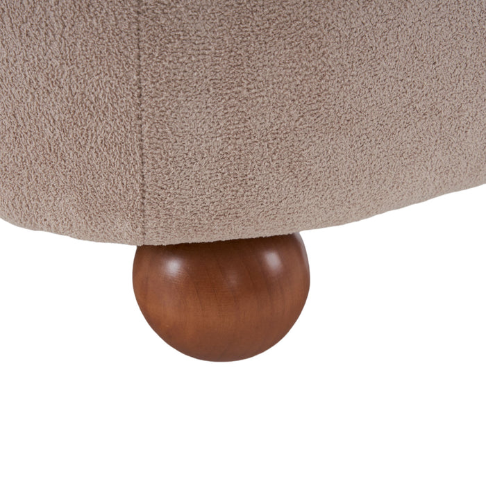 Modern Low Back Accent Upholstered Armless Living Room Chairs, Round Feet