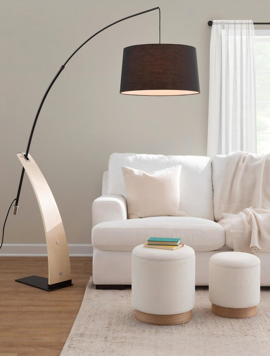 Robyn - Floor Lamp - Natural / Black