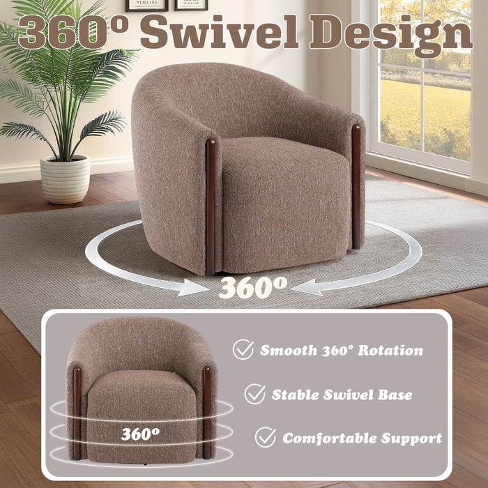 Ballona - Accent Chair With Swivel - Brown
