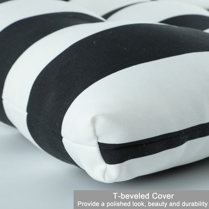 2 Piece High Back Patio Chair Cushion Set, Tufted Adirondack And Rocking Chair Cushions