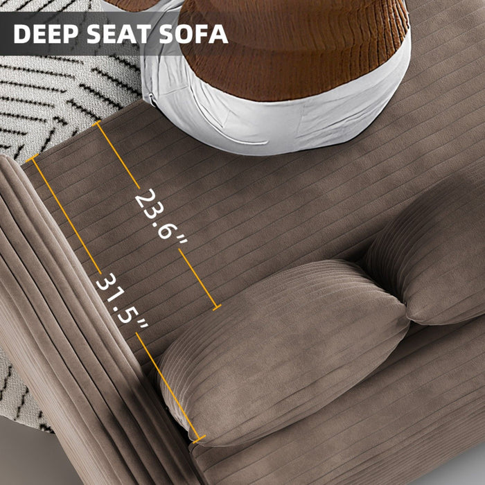 Modern Comfy Upholstered Sofa Cloud Couch & Deep Seat Couches