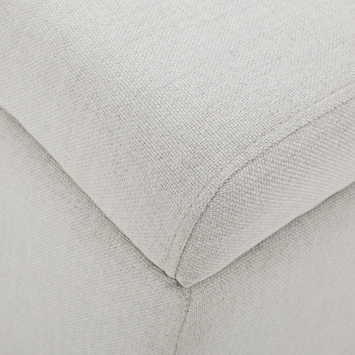 Home Mission - Upholstered Storage Ottoman Bench - Light Gray