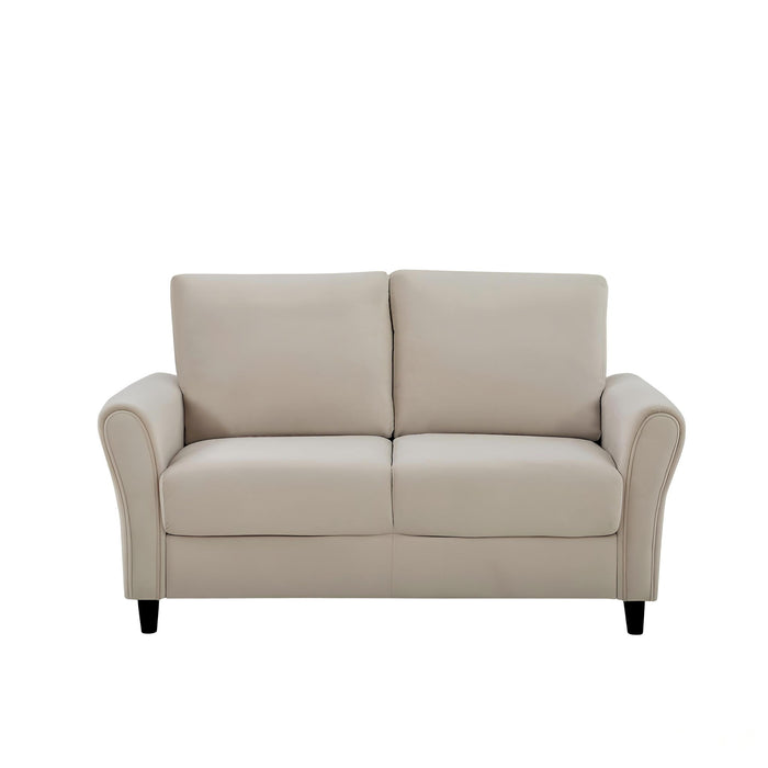 Patricia - Curved Arm Loveseat Sofa