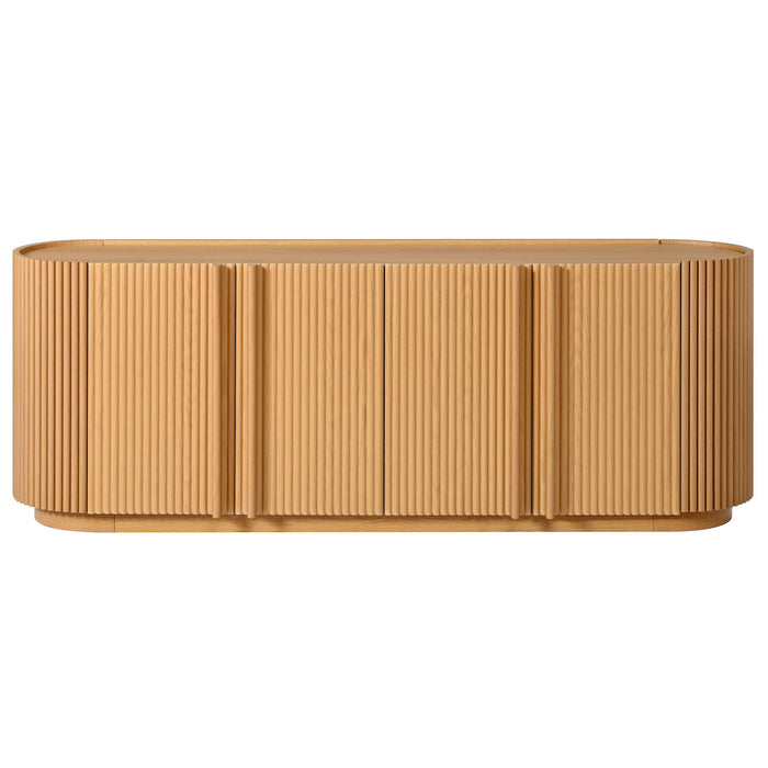 TV Stand With Fluted Tambour Style Door