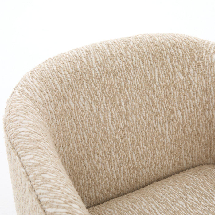 Arm Lounge Chair With Removable Seat Cushion - Light Brown