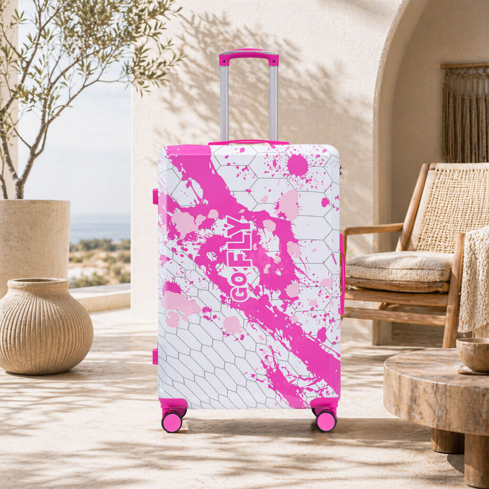 Luggage With Printed Pattern, Combination Lock
