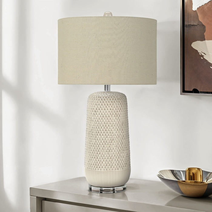 Contemporary Lighting, Table Lamp, Ceramic, Resin - Cream