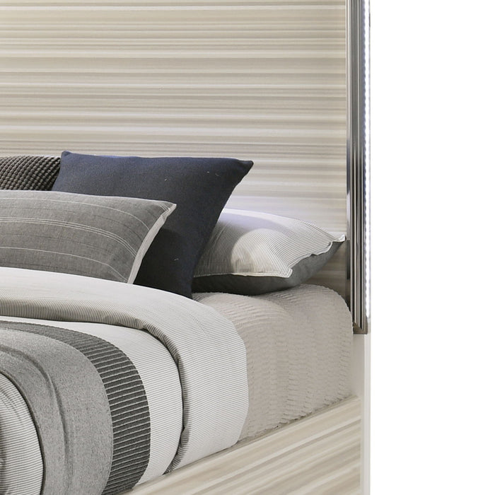 Leonor - Bed With LED Headboard And Footboard