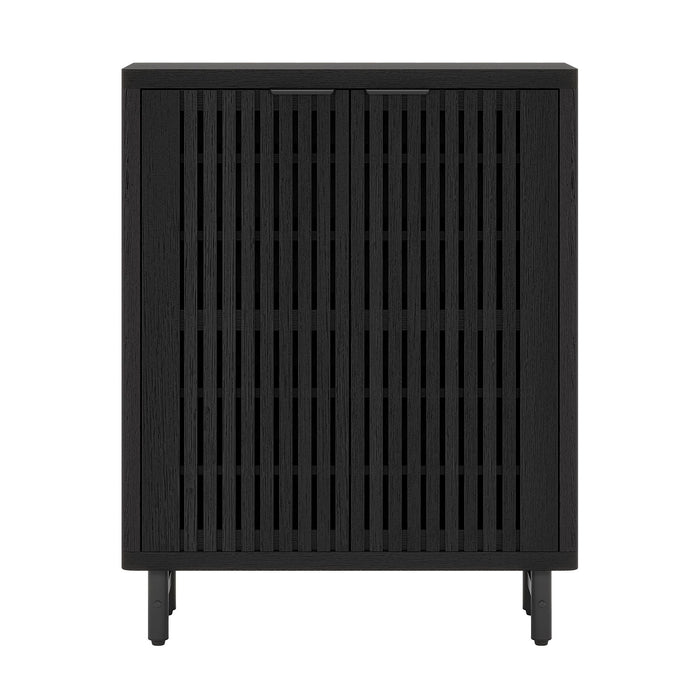 6 Tier Shoe Cabinet With Louvered Doors