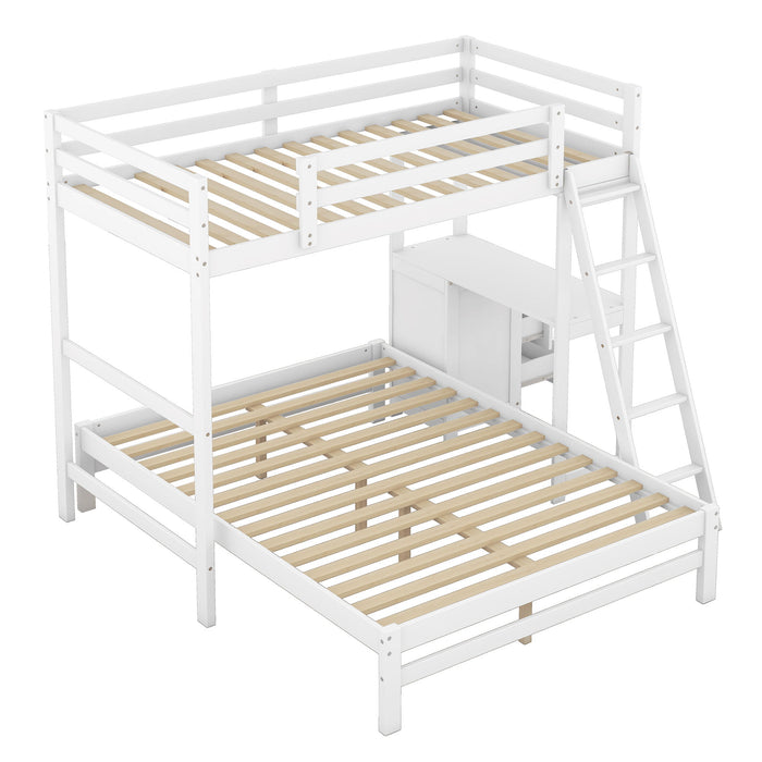 Bunk Bed With Built In Desk And 3 Drawers