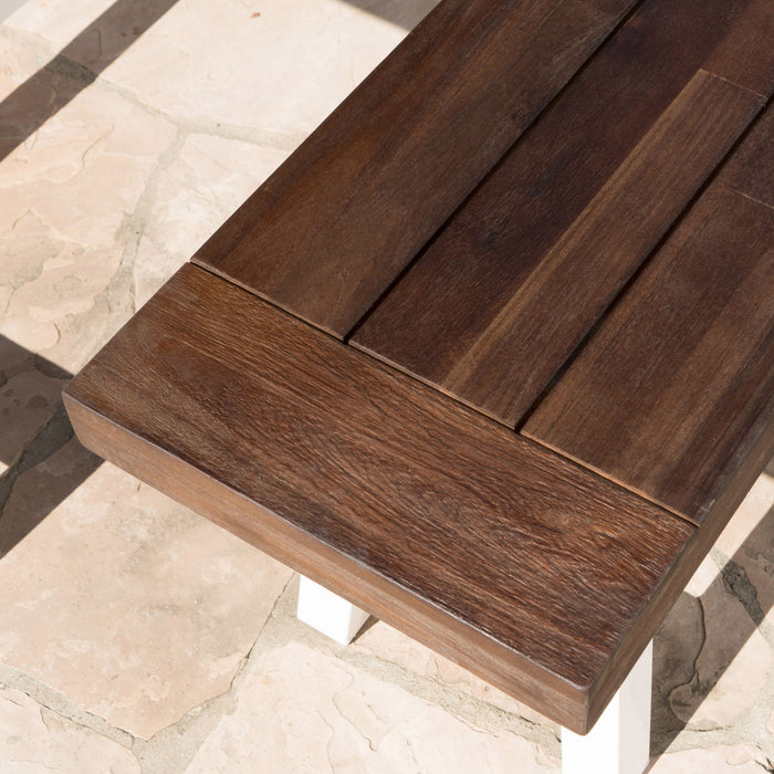 Tranquilizer - Outdoor Acacia Wood Bench With Slat Panel Design