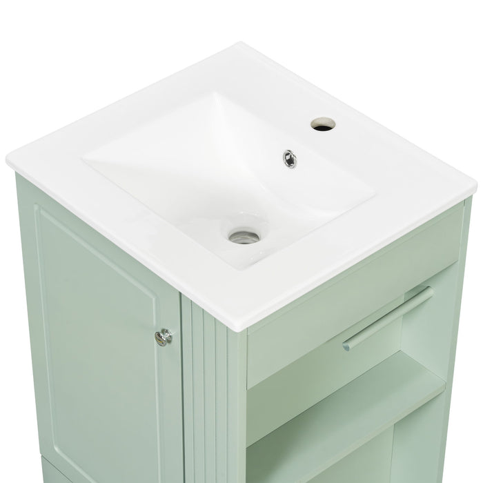 Modern Freestanding Bathroom Vanity With Sink, Soft-Close Drawer, Towel Bar