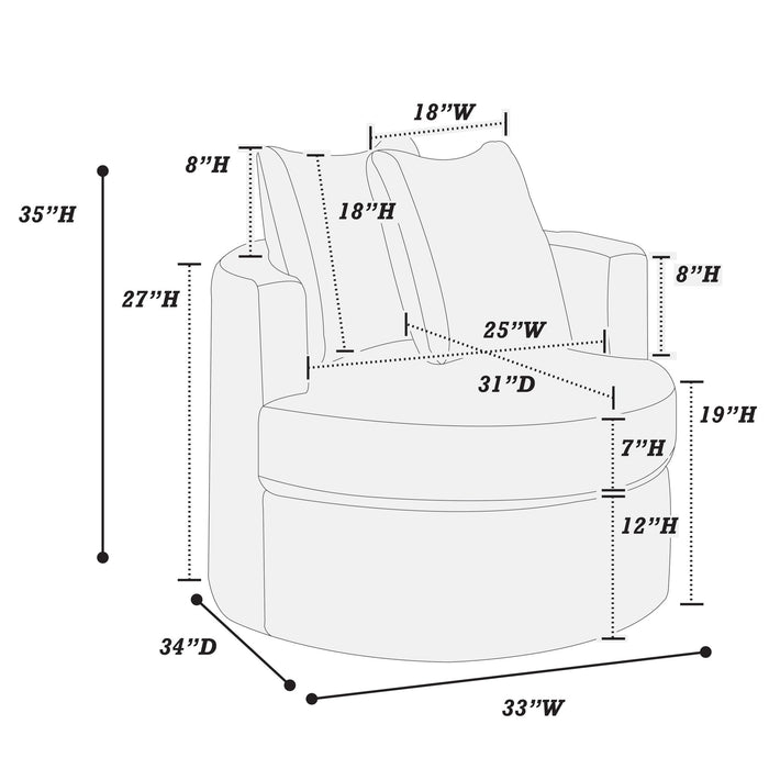 Swivel Upholstered Accent Chair For Living Room