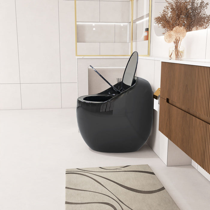 Modern Egg Shape Toilet 1.28 Gpf Single Flush Ceramic