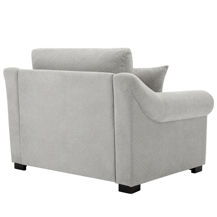 Modern Chenille Oversized Armchair, Chair And A Half, Single Sofa