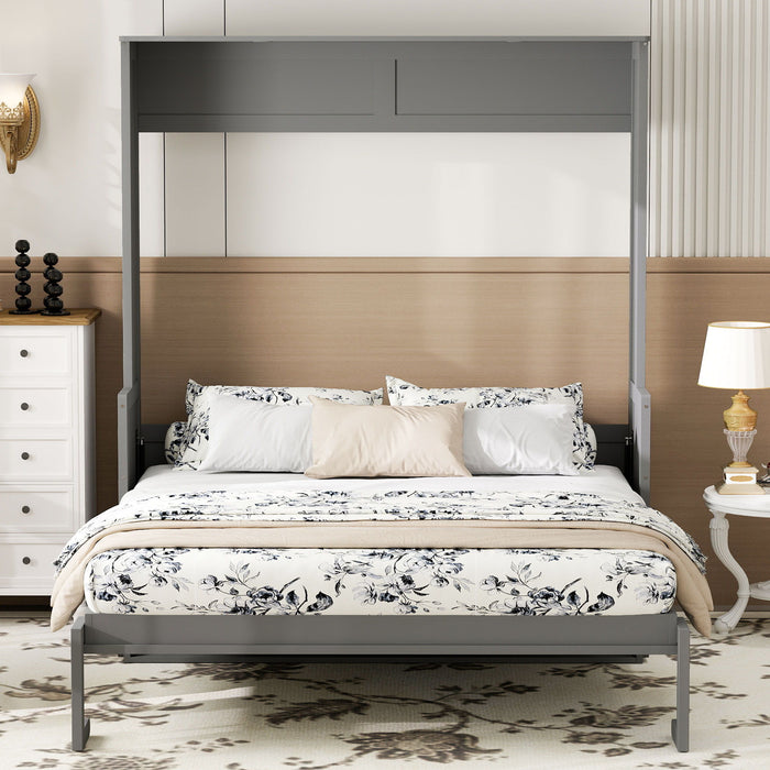 Murphy Bed With Desk, LED Lights And USB Charging Station