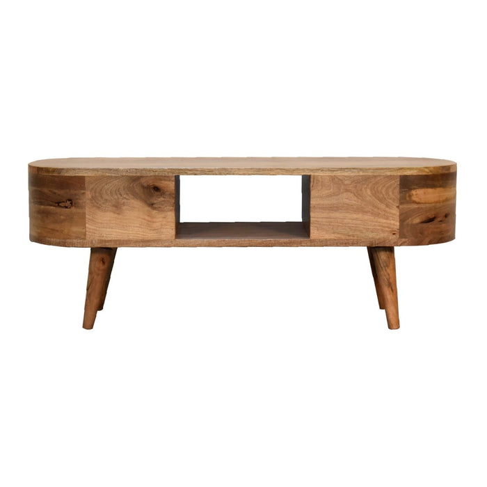 Mini Rounded Entertainment Unit - Oak