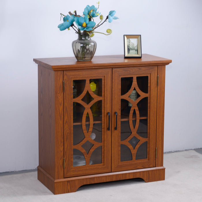 Spacious Sideboard With Adjustable Shelf Storage - Dark Oak