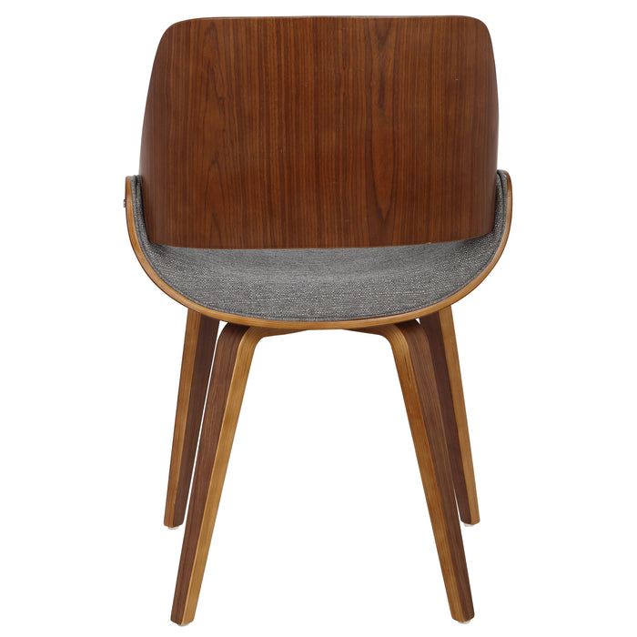 Fabrizzi - Mid-Century Modern Dining / Chair (Set of 2) - Walnut / Gray
