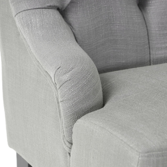 Nicole - French Style Upholstered Loveseat With Tufted Backrest