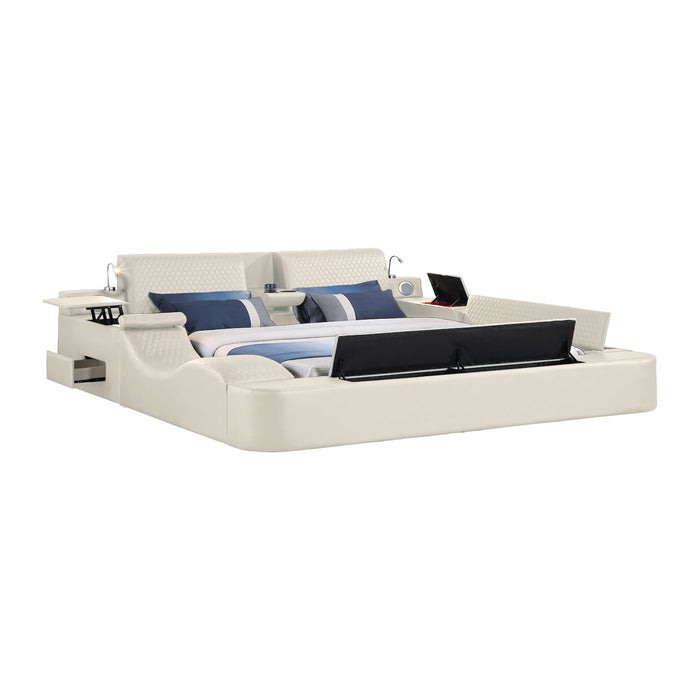 Zoya - Smart Multifunctional Bed, Built In Bluetooth Speakers, USB Charging