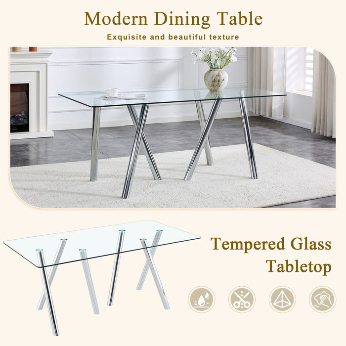 Dining Table With Transparent Surface