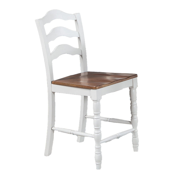 5 Piece Counter Height Dining Set With Table 4 Chairs - Oak / White