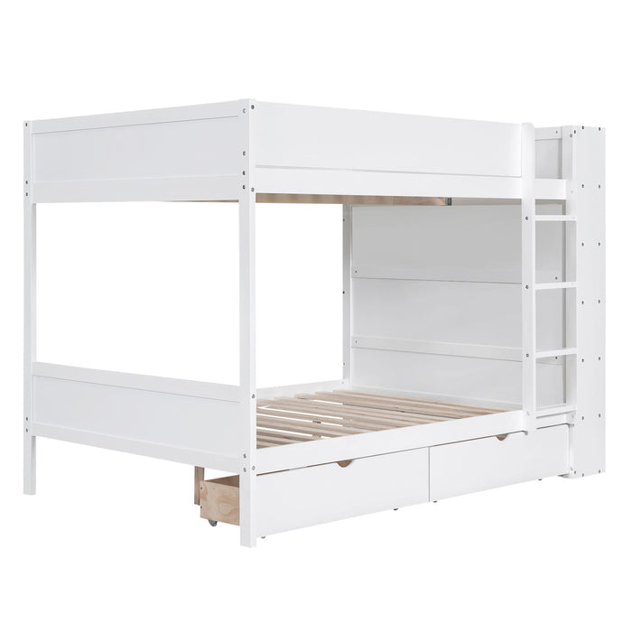Bunk Bed With 2 Drawers And Multi Layer Cabinet