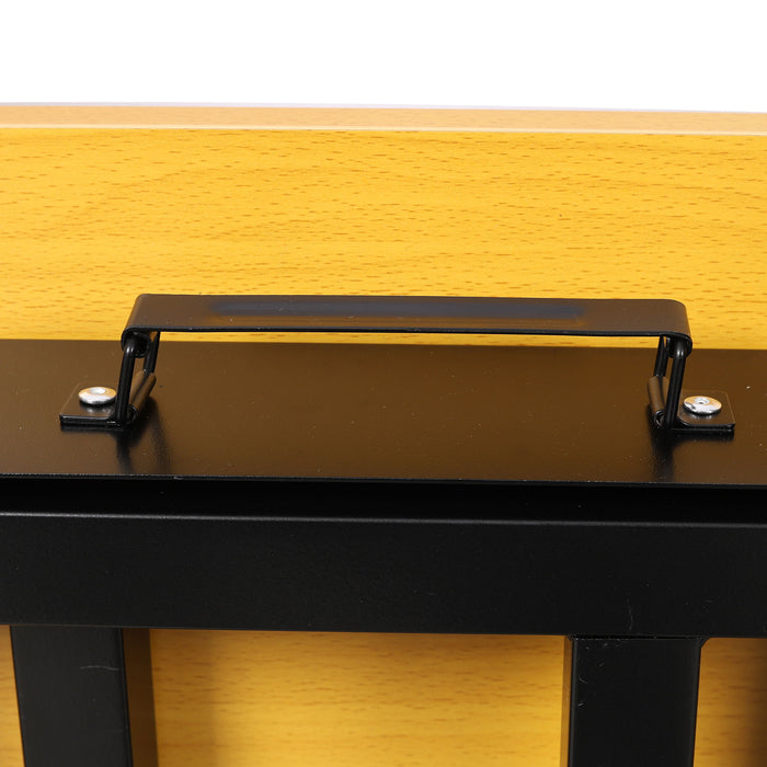 Portable Folding Work Table With Measuring Tape And Angle Finder Steel - Black