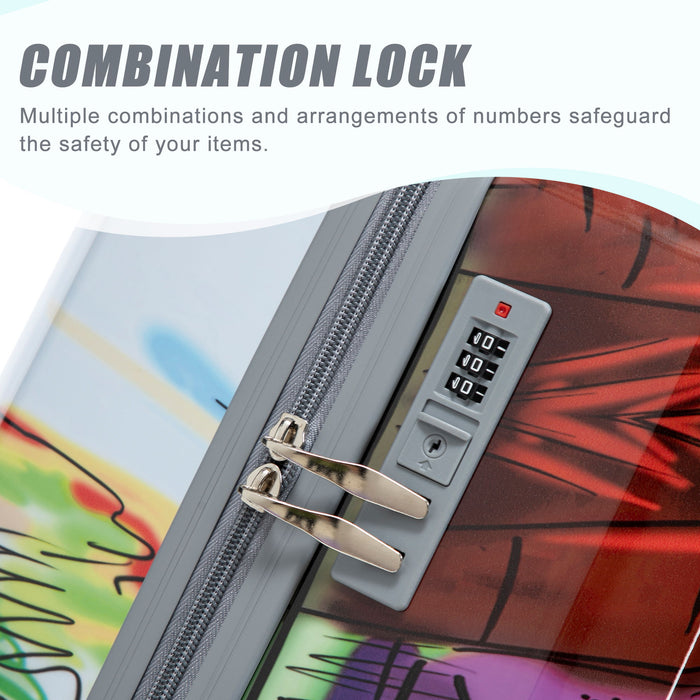 3 Piece Spinner Luggage Set 20" / 24" / 28" With Combination Lock And Silent Wheels - Coffee