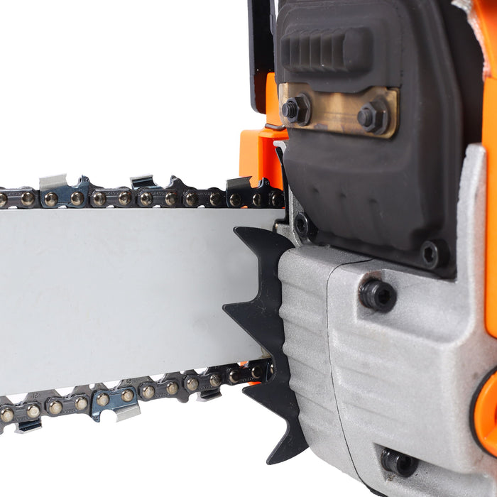 62Cc Gas Powered Chainsaw 20" 2 Cycle Petrol Handheld Chain Saw Epa Compliant Aluminium - Orange