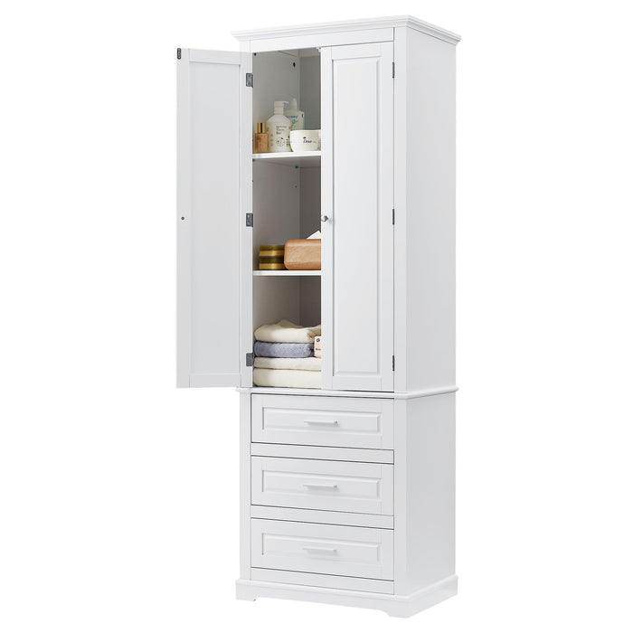 Storage Cabinet With 3 Drawers For Bathroom