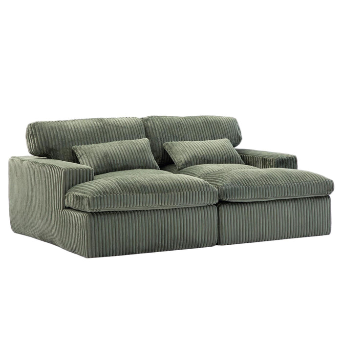 Double Chaise Lounge Chair, Oversized Upholstered Sleeper Cloud Couch
