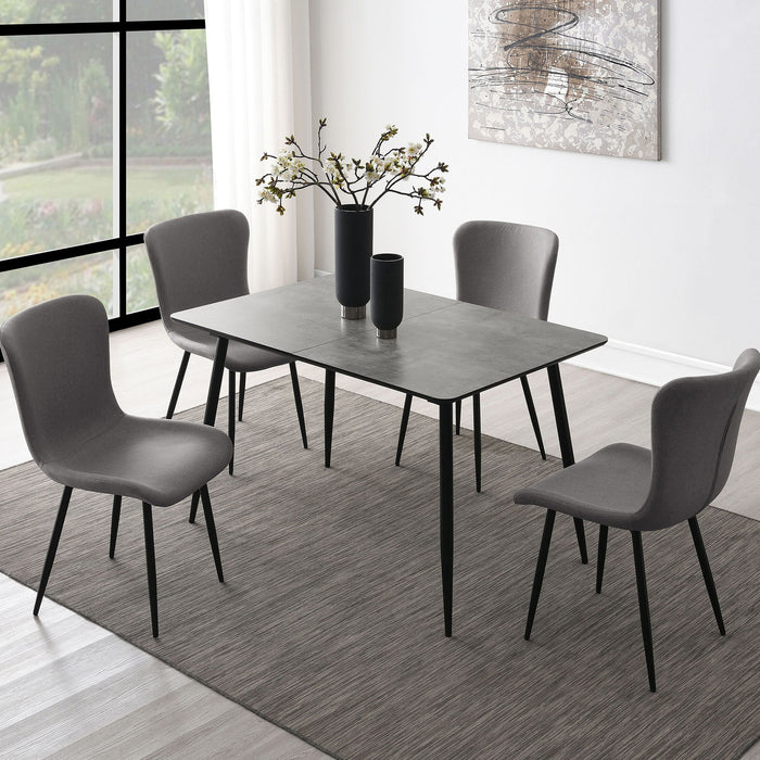 Grant - Upholstered Dining Side Chair (Set of 2) - Warm Gray