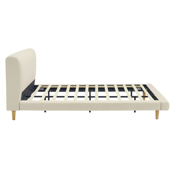 Chunky - California King Bed Frame - Beige