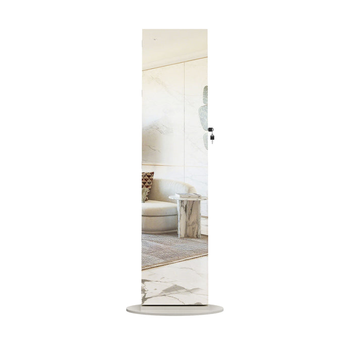 Swivel Jewelry Cabinet With Full Length Mirror