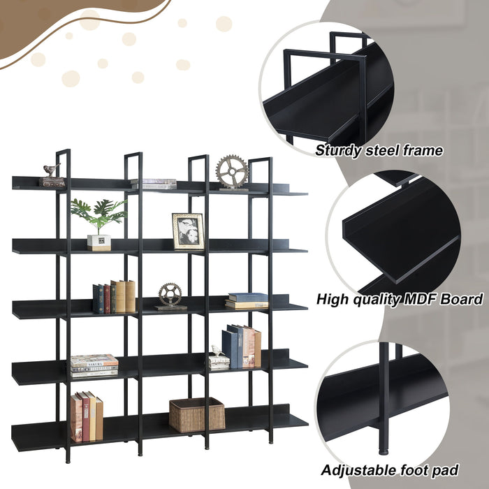 Vintage Industrial 5 Tier Bookcase